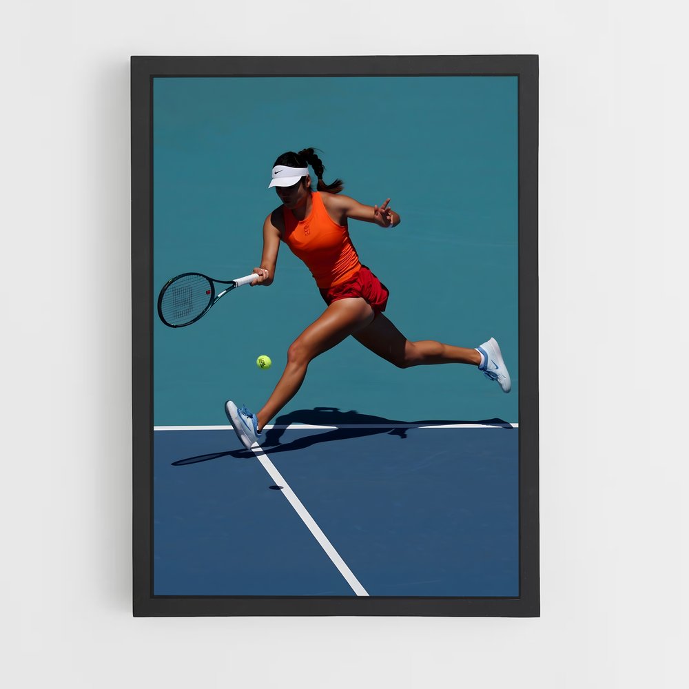 Poster Ace Orange – affiche Tennis (vue 2)